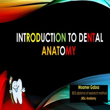 introduction to dental anatomy 