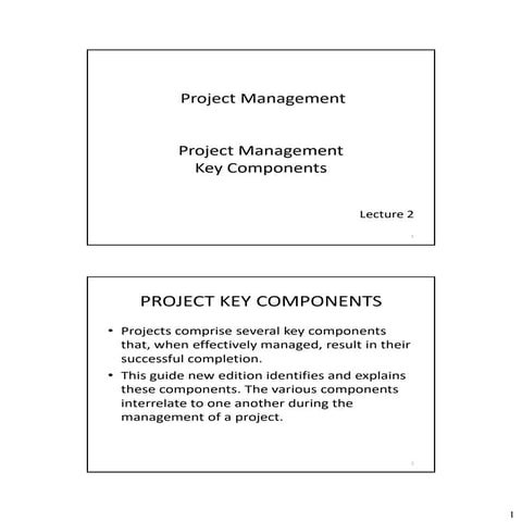 Project Management Key Components