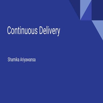 Continuous Delivery with AWS Services