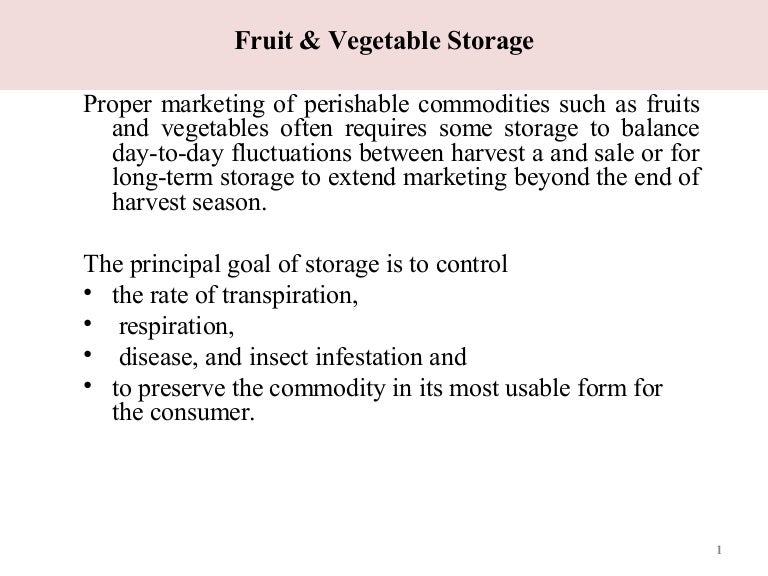 Fruits and Vegetables Processing Technology