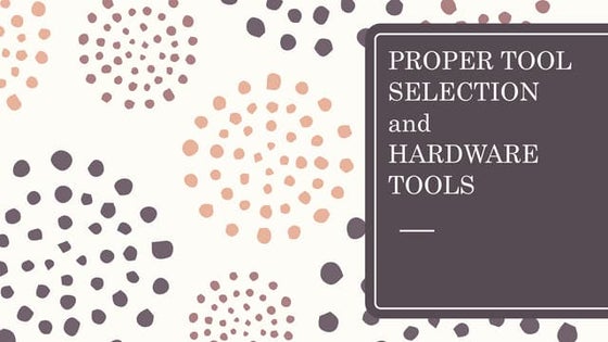 Lesson 1 Tools and Equipment in CSS.pptx | Operating Systems | Computer ...