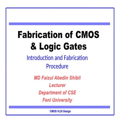 VLSI Fabrication Process in detail pdf file | PDF