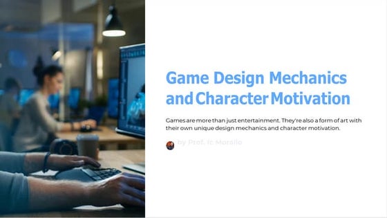 Introduction to Characters in Game Design | PPT