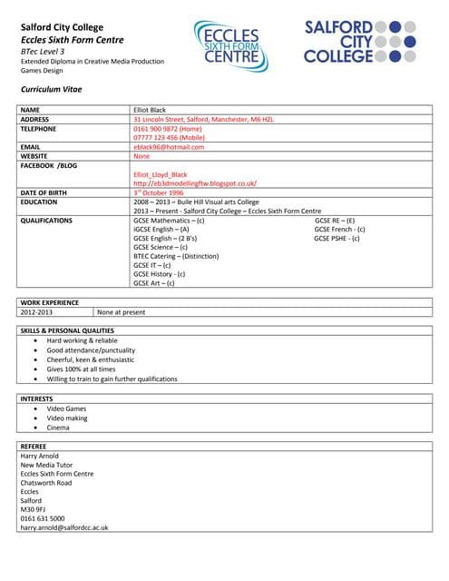 L3 gd cv_template_260115 | PDF