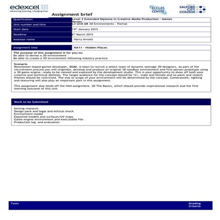 Unit 68 - Assignment Brief