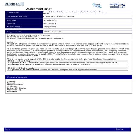 HA12 Assignment Brief