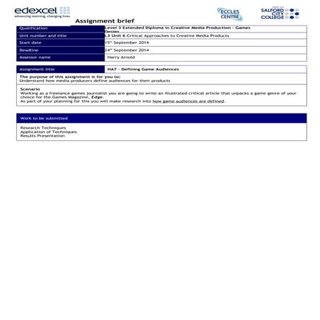 HA7 Assignment Brief