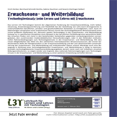 Erwachsenen- und Weiterbildung - Technologieeinsatz beim Lernen und Lehren mi...