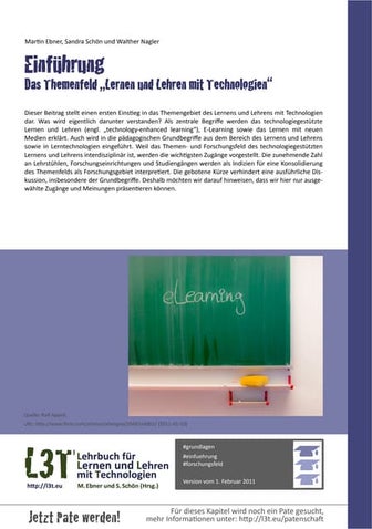 Einführung - Das Themenfeld „Lernen und Lehren mit Technologien“