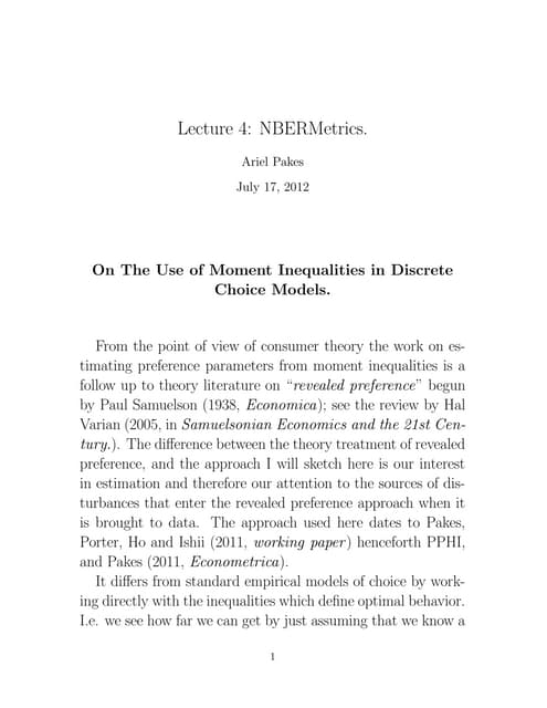 Lecture 4: NBERMetrics