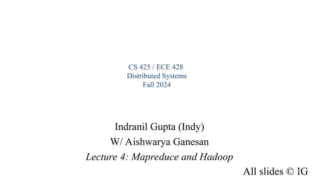 Lecture 4 Parallel and Distributed Systems Fall 2024.ppt