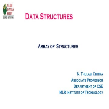 Comprehensive Guide to Arrays of Structures in C Programming | PPTX