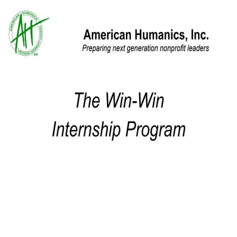 The Win Win Internship Program | PPT