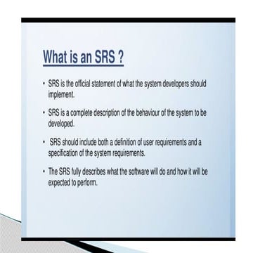 SRS Software engineering and project management