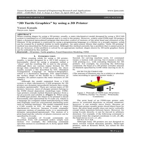 “3D Turtle Graphics” by using a 3D Printer