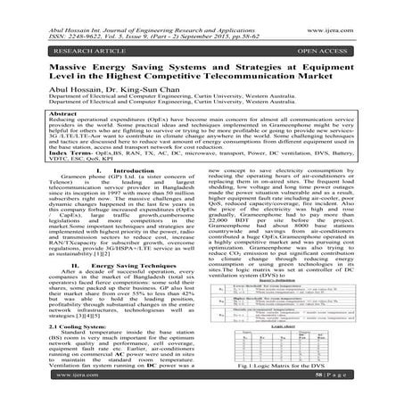 Massive Energy Saving Systems and Strategies at Equipment Level in the Highes...