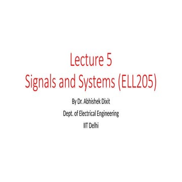 Basic Signals Indian Institute of Technology Delhi | PPSX