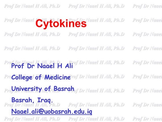 Cytokines Presentation 1 Pptx