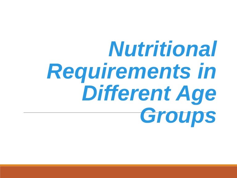 Age Wise Protein Requirement Chart