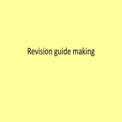 L5 revision guide making