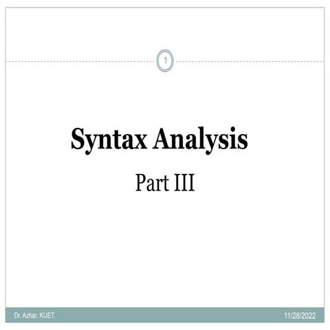 LR(1) and SLR(1) parsing | PPTX
