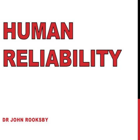 CS5032 Lecture 6: Human Error 2