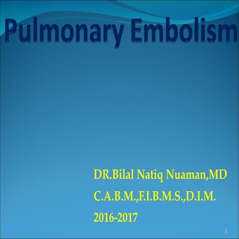 L6 pulmonary embolism