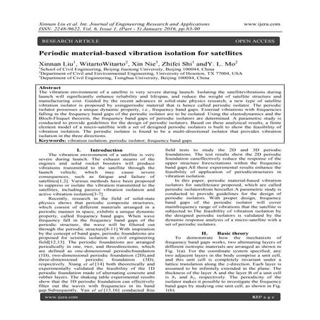 Periodic material-based vibration isolation for satellites