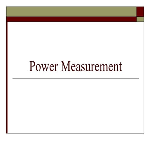 Power Measurement in ships...............