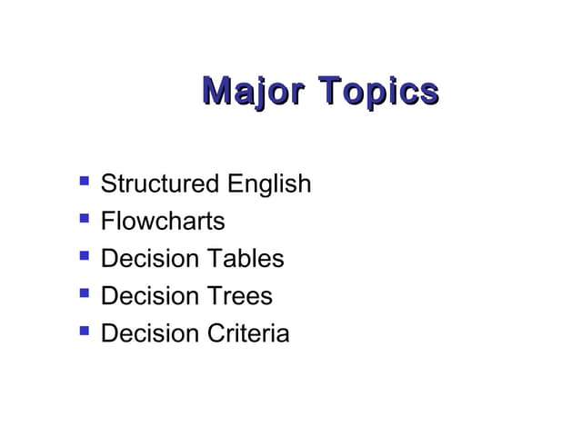 L7 decision tree & table