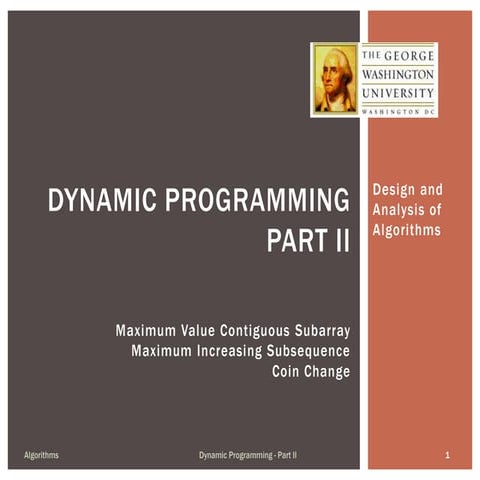 Dynamic Programming - Part II | PPT