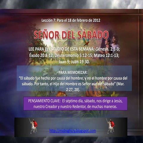 LECCION Nº 7 SENOR DEL SABADO