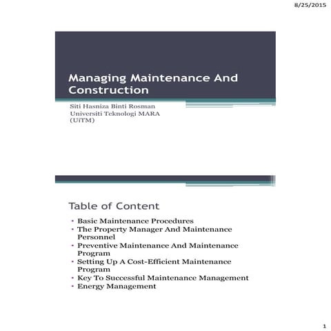 Flowchart maintenance | PDF