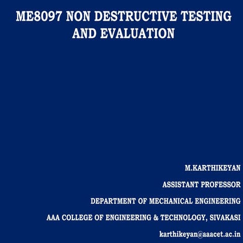 L7 overview of radiographic test