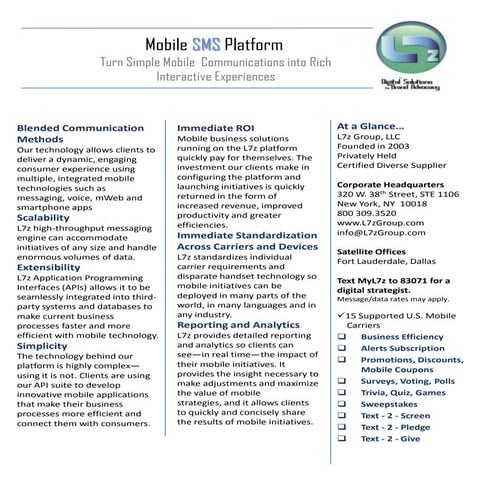 L7z  - Mobile SMS Platform