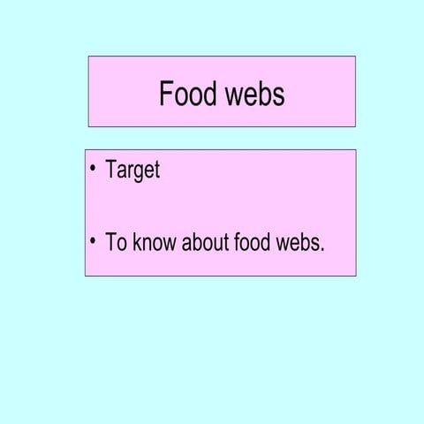 Lesson 8 food webs