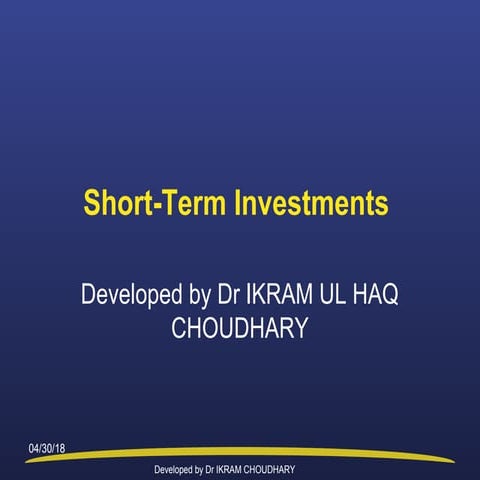 L 8 short term investments