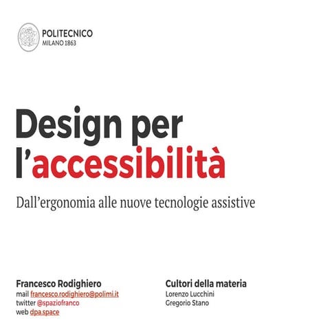 Design per l'accessibilità - Lezione 9 10
