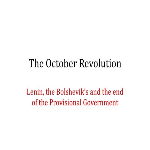 L9   the october revolution