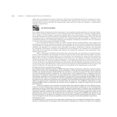 El reto global en la administracion estrategica