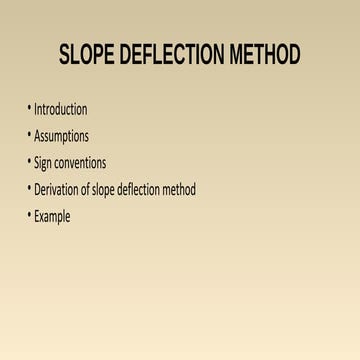 L9 slope deflection method
