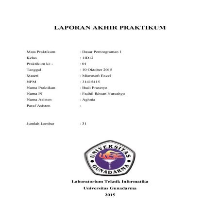 Pengertian Microsoft Office Excel 2010