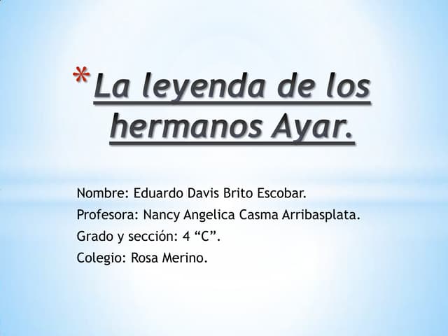 La leyenda de los hermanos ayar