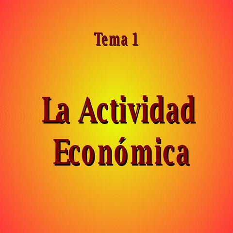la actividad economica