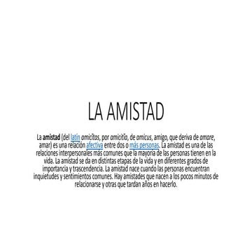 La amistad