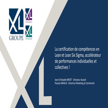 La certification de compétences en Lean et Lean Six Sigma, accélérateur de pe...