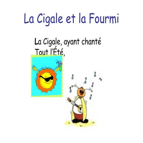La Cigale Et La Fourmi Texte Simplifié www.slideshare.net