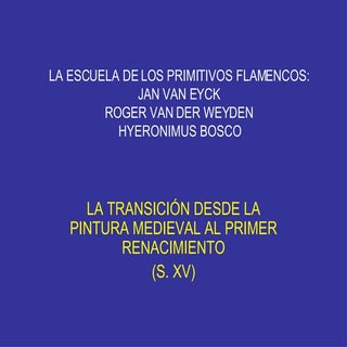 La Escuela De Los Primitivos Lamencos