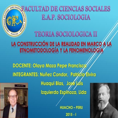 La etnometodología  y la fenomenologia 