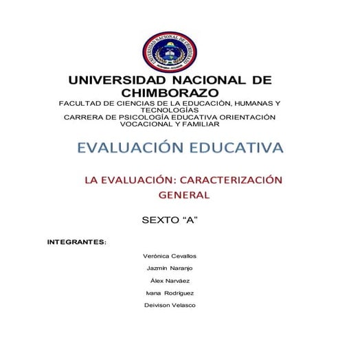 La evaluación